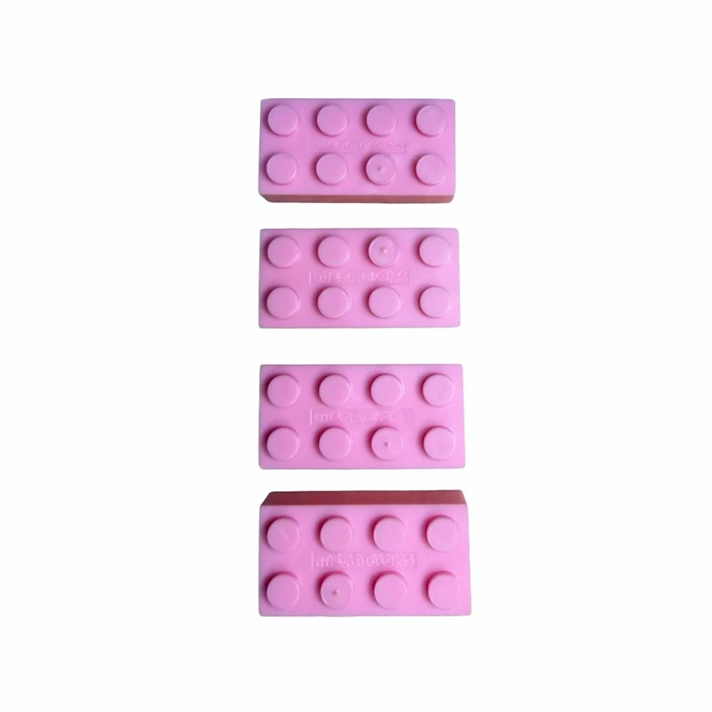 Vintage 80s Mega Bloks Pastel Bricks Lot 30 Pieces Character Face Block Rare